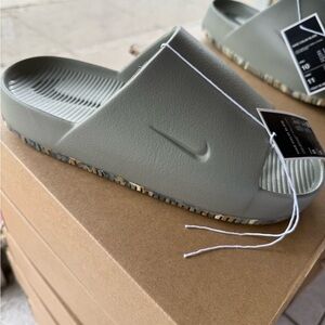 Nike Slide Sandals in Olive Green